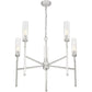 Z-Lite Esme 32" 5-Light Brushed Nickel Steel Frame Clear Glass Shade Chandelier