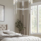 Z-Lite Esme 32" 5-Light Brushed Nickel Steel Frame Clear Glass Shade Chandelier