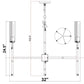 Z-Lite Esme 32" 5-Light Brushed Nickel Steel Frame Clear Glass Shade Chandelier