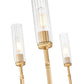 Z-Lite Esme 38" 6-Light Modern Gold Steel Frame Clear Glass Shade Chandelier