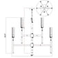 Z-Lite Esme 38" 9-Light Matte Black Steel Frame Clear Glass Shade Chandelier