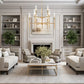 Z-Lite Esme 38" 9-Light Modern Gold Steel Frame Clear Glass Shade Chandelier