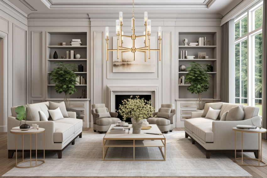 Z-Lite Esme 38" 9-Light Modern Gold Steel Frame Clear Glass Shade Chandelier