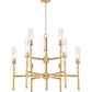 Z-Lite Esme 38" 9-Light Modern Gold Steel Frame Clear Glass Shade Chandelier