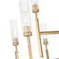 Z-Lite Esme 38" 9-Light Modern Gold Steel Frame Clear Glass Shade Chandelier
