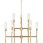 Z-Lite Esme 38" 9-Light Modern Gold Steel Frame Clear Glass Shade Chandelier