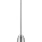 Z-Lite Ethos 5" 1-Light LED Chrome Pendant Light With Chisel Glass Shade