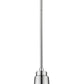 Z-Lite Ethos 5" 1-Light LED Chrome Pendant Light With Chisel Glass Shade