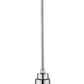 Z-Lite Ethos 5" 1-Light LED Chrome Pendant Light With Seedy Glass Shade