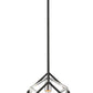 Z-Lite Euclid 12" 1-Light Chrome and Matte Black Steel Mini Pendant Light