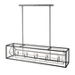 Z-Lite Euclid 13" 10-Light Chrome and Matte Black Steel Island Light