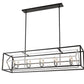 Z-Lite Euclid 13" 10-Light Chrome and Matte Black Steel Island Light