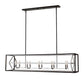 Z-Lite Euclid 13" 10-Light Chrome and Matte Black Steel Island Light