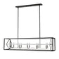 Z-Lite Euclid 13" 10-Light Chrome and Matte Black Steel Island Light