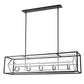 Z-Lite Euclid 13" 10-Light Chrome and Matte Black Steel Island Light