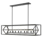 Z-Lite Euclid 13" 10-Light Matte Black Steel Island Light