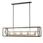 Z-Lite Euclid 13" 10-Light Olde Brass and Bronze Steel Island Light