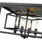 Z-Lite Euclid 15" 4-Light Matte Black Steel Flush Mount Lighting