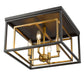 Z-Lite Euclid 15" 4-Light Olde Brass and Bronze Steel Flush Mount Lighting