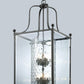 Z-Lite Fairview 19" 8-Light Bronze Pendant Light With Clear Beveled and Clear Hammered Glass Shade
