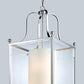 Z-Lite Fairview 19" 8-Light Chrome Pendant Light With Clear Beveled and Matte Opal Glass Shade