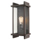 Z-Lite Fallow 8" 1-Light Deep Bronze Outdoor Wall Sconce With Clear Seedy Glass Shade