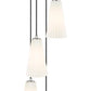 Z-Lite Farrell 12" 5-Light Brushed Nickel Chandelier With White Glass Shade
