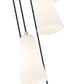 Z-Lite Farrell 12" 5-Light Brushed Nickel Chandelier With White Glass Shade