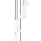 Z-Lite Farrell 12" 5-Light Brushed Nickel Chandelier With White Glass Shade