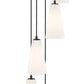 Z-Lite Farrell 12" 5-Light Matte Black Chandelier With White Glass Shade