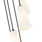 Z-Lite Farrell 12" 5-Light Matte Black Chandelier With White Glass Shade