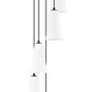 Z-Lite Farrell 12" 5-Light Matte Black Chandelier With White Glass Shade