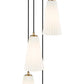 Z-Lite Farrell 12" 5-Light Modern Gold Chandelier With White Glass Shade