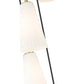 Z-Lite Farrell 12" 5-Light Modern Gold Chandelier With White Glass Shade