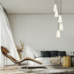 Z-Lite Farrell 12" 5-Light Modern Gold Chandelier With White Glass Shade
