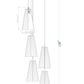 Z-Lite Farrell 12" 5-Light Modern Gold Chandelier With White Glass Shade