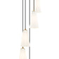 Z-Lite Farrell 12" 5-Light Modern Gold Chandelier With White Glass Shade