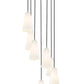 Z-Lite Farrell 18" 7-Light Brushed Nickel Chandelier With White Glass Shade