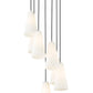 Z-Lite Farrell 18" 7-Light Brushed Nickel Chandelier With White Glass Shade