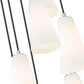 Z-Lite Farrell 18" 7-Light Brushed Nickel Chandelier With White Glass Shade