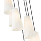 Z-Lite Farrell 18" 7-Light Brushed Nickel Chandelier With White Glass Shade