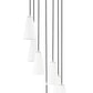 Z-Lite Farrell 18" 7-Light Brushed Nickel Chandelier With White Glass Shade