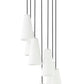Z-Lite Farrell 18" 7-Light Brushed Nickel Chandelier With White Glass Shade
