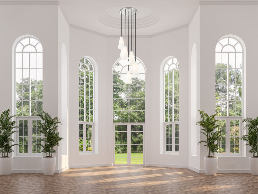 Z-Lite Farrell 18" 7-Light Brushed Nickel Chandelier With White Glass Shade