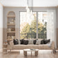 Z-Lite Farrell 18" 7-Light Brushed Nickel Chandelier With White Glass Shade