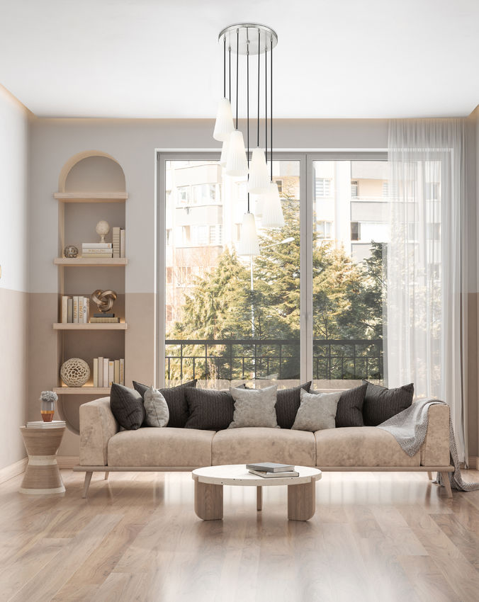 Z-Lite Farrell 18" 7-Light Brushed Nickel Chandelier With White Glass Shade