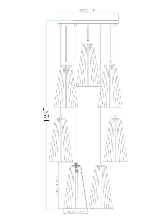 Z-Lite Farrell 18" 7-Light Brushed Nickel Chandelier With White Glass Shade