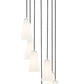 Z-Lite Farrell 18" 7-Light Brushed Nickel Chandelier With White Glass Shade