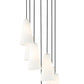 Z-Lite Farrell 18" 7-Light Brushed Nickel Chandelier With White Glass Shade