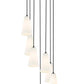 Z-Lite Farrell 18" 7-Light Matte Black Chandelier With White Glass Shade